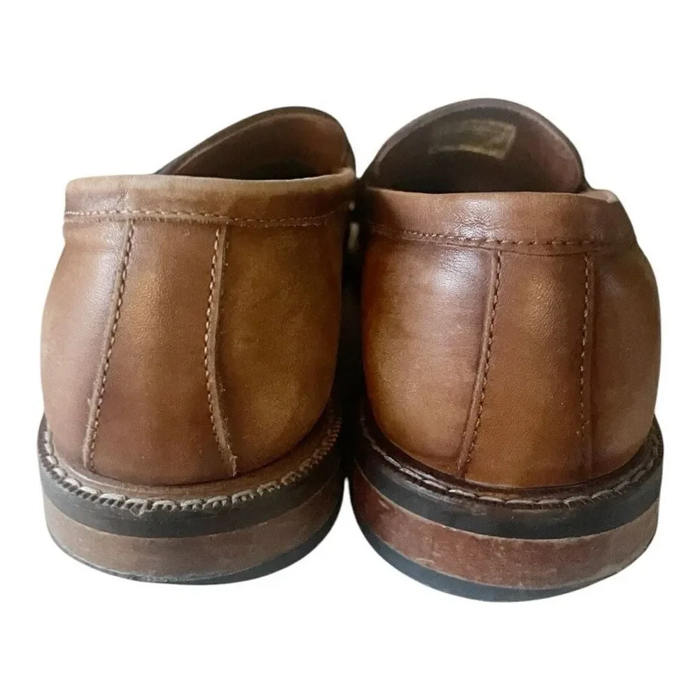 Mens Vince Camuto‎ Brown Leather Casual Work Shoes Size 8.5